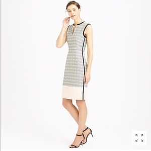 J. Crew Colorblock tweed sheath dress
